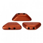 Cuentas de vidrio Tinos® par Puca® - Bronze red mat 00030/01750